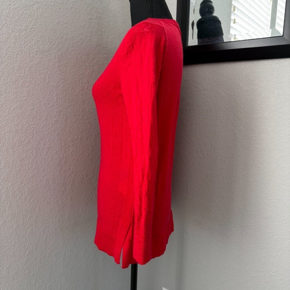 BANANA REPUBLIC Merino Wool Crew Neck Sweater Red Small - Picture 6 of 11